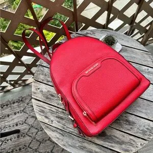 MICHAEL KORS 赤 リュック バックパック Michael Kors Jaycee Signature MK Logo XS Convertible Zip PKT
